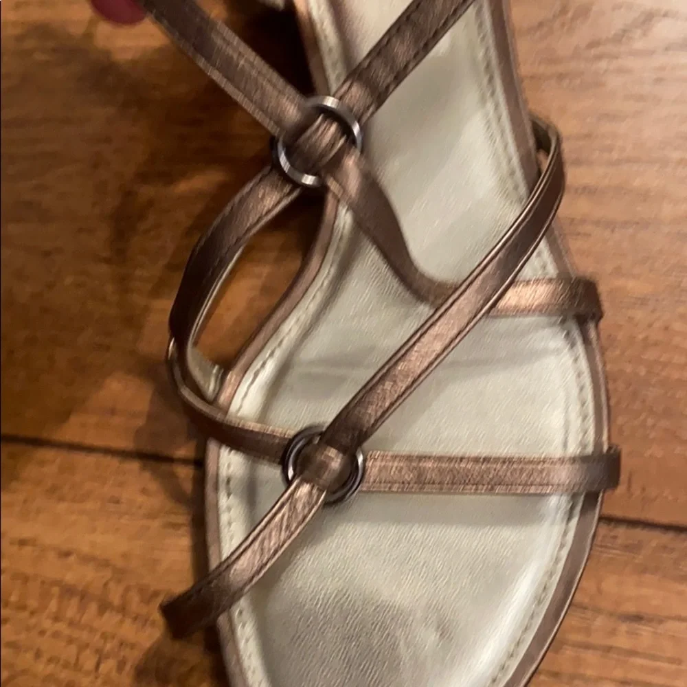 Talbots Strappy Gold Sandals